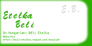 etelka beli business card